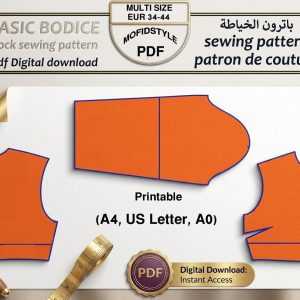 باترون كورساج أساسي رقمي (مقاسات 34-44 EUR) جاهز للطباعة PDF